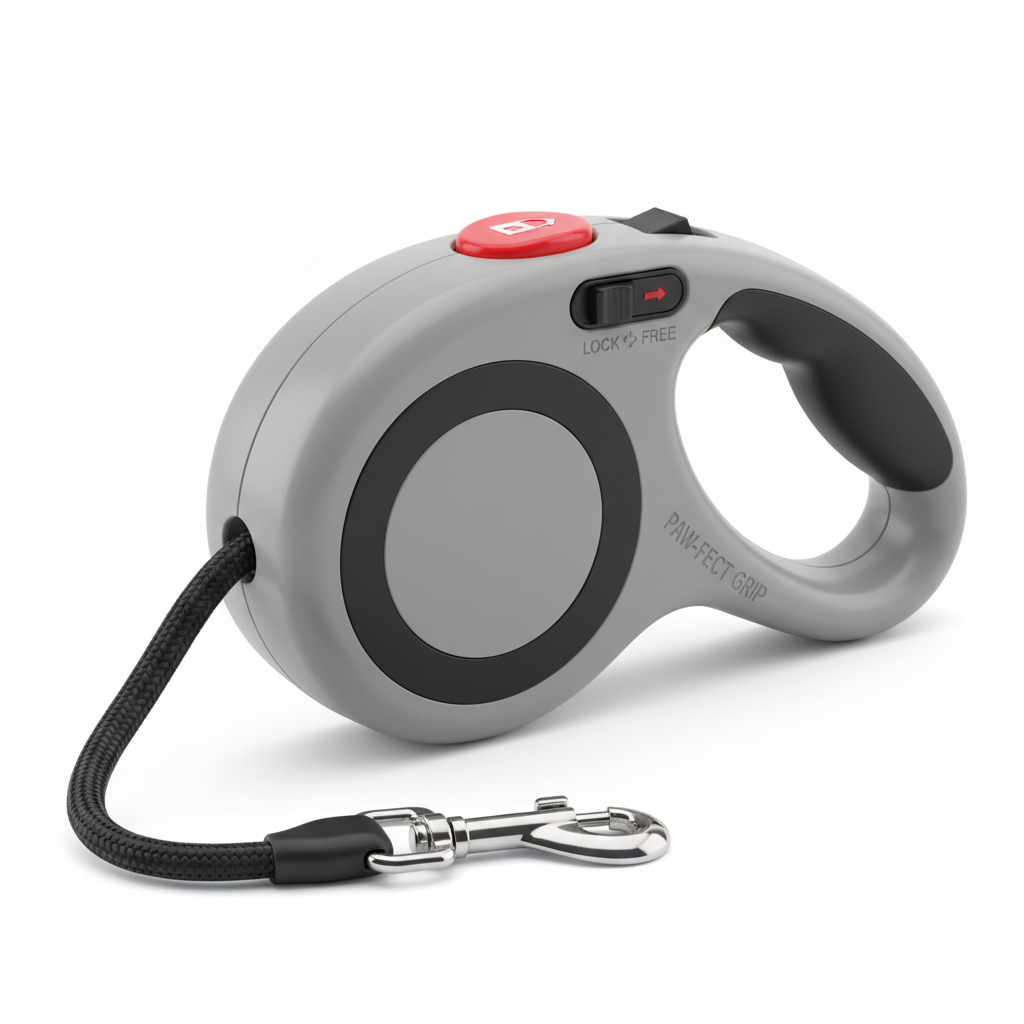 Retractable Dog Leash with Brake Button
